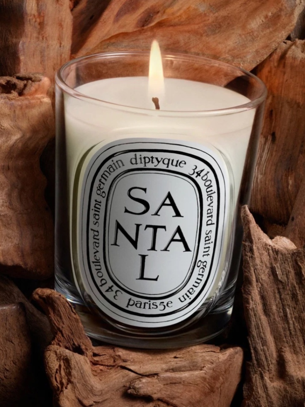 Diptyque Paris Santal Bougie Parfumée Candle 35g RARE